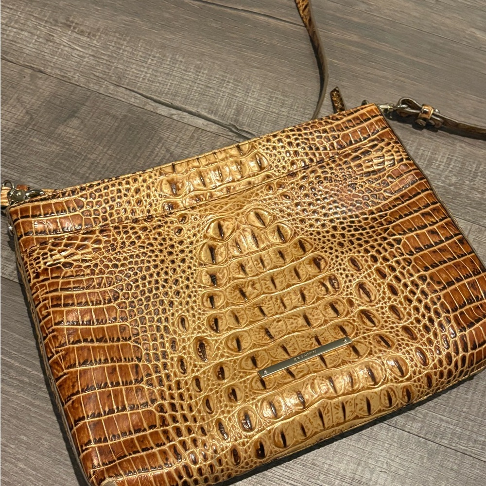 Brahmin Tan Crossbody Bag with Timeless Style